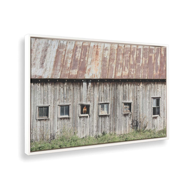 «Country Country Decor» par Lori Deiter, reproduction d'art, 12 W x 8 H, White, Framed Canvas