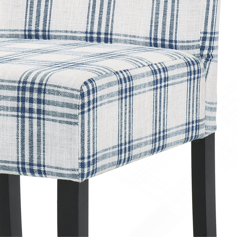 Chaise de salle à manger, Bleu / Crème