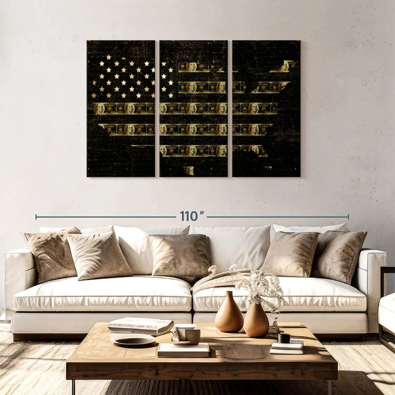 Aliaz Cash USA Map, 48" H x 74" W