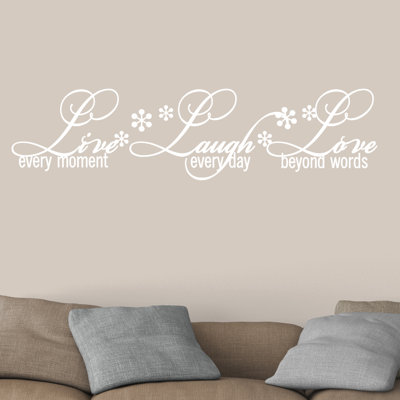 Décalcomanie murale Live Laugh Love