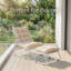 Chaise longue d'extérieur avec repose-pieds pour patio - Fauteuil inclinable confortable avec coussin gonflable et repose-pieds, capacité de 300 lb-1513199421