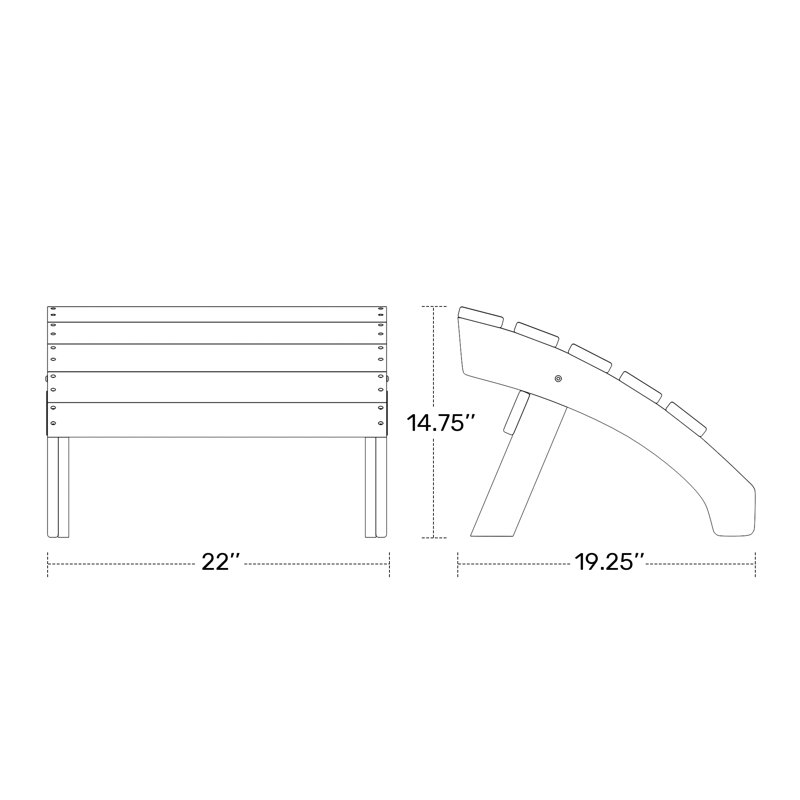 Repose-pieds d'extérieur pliant Adirondack, Limette