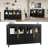 55" Sideboard Buffet Cabinet with 4 Glass Doors, Modern Farmhouse Storage Cabinet Table for Kitchen Dining Room, Living Room-2080515735