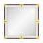 Metal Square Wall Mirror;Bathroom / Vanity Mirror;Metal Flat Wall Mirror-1434180887