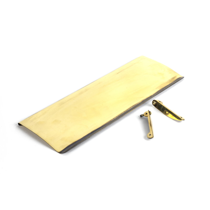 Letter Plate Cover Door Accessory, Aged Brass