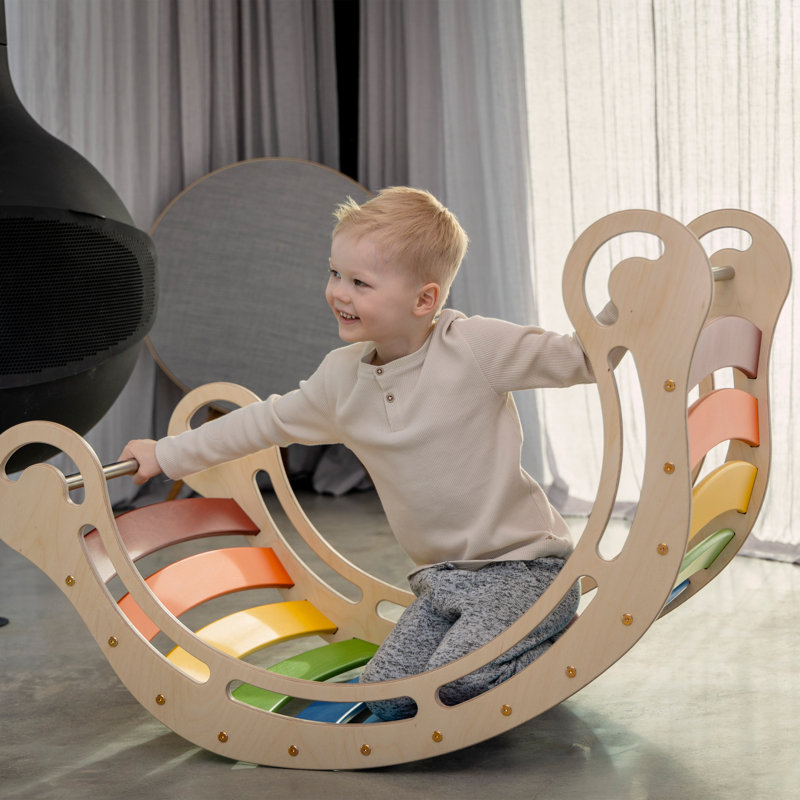 KateHaa 60cm W Wood Climber, Rainbow