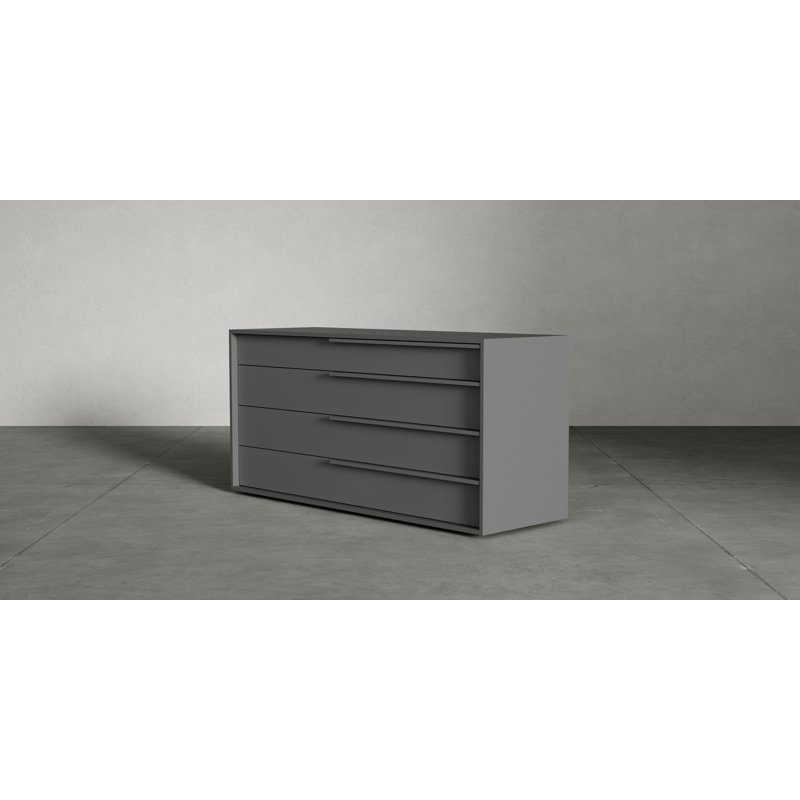 Jane 4 Drawer Dresser, Dark Gull Gray
