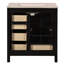 30'' Bathroom Vanity with Ceramic Sink Combo,Freestanding Vanity Set with 4 Drawers& Soft Closing Doors, Black