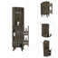 Armoire de coin Cincinatti, porte-gobelets, deux tablettes extérieures, un tiroir, quatre pieds - brun foncé