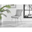 Tierra Glass And Chrome Dining Table with 4 Luxury Velvet Dining Chairs-102216262-102216264
