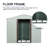 8Ft X 4Ft Metal Shed With Galvanized Steel And Foundation Outdoor Hooks-126814477