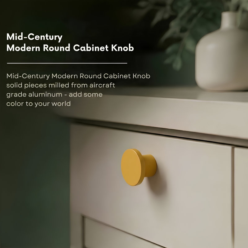 1" Diameter Circle Knob, Sunflower(Yellow)