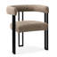 Ensemble de chaises de salle à manger 18 po en tweed rembourré (ensemble de 8)-132042885