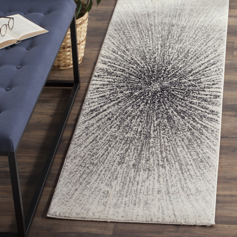 Manassas Transitional Rug, Runner 66 x 213 cm, Black/Ivory