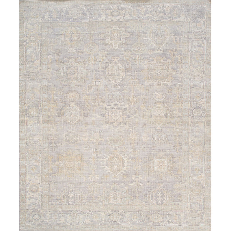 Oushak Silver Wool Area Rug