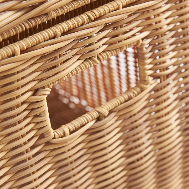 Wicker Storage Chest, Gold