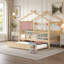 Lit simple en bois avec lit gigogne simple, noyer (ANCIEN SKU: WF302178AAN)