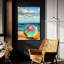  «Beach Umbrella 1» par Alonzo Saunders, art mural en verre acrylique, 24 po x 36 po-1071023192