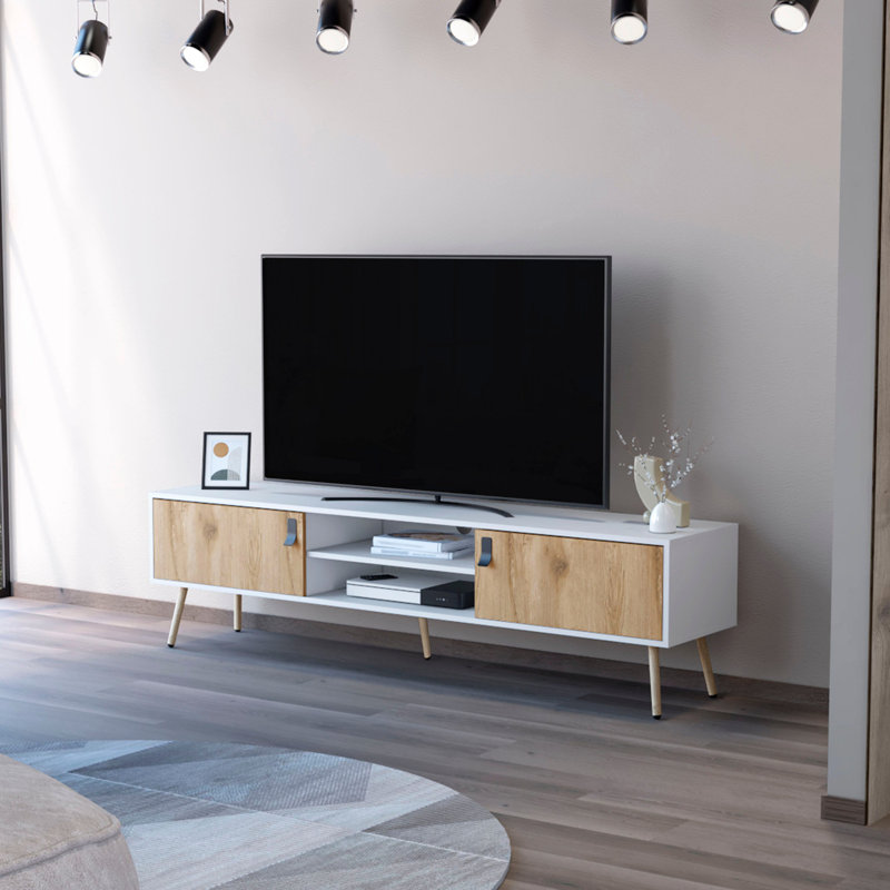 2 Hinged Drawers TV Rack