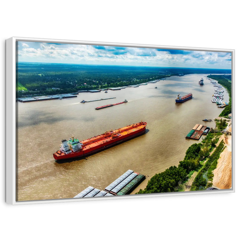 Mississippi, Cadre flottant blanc, 43 po x 29 po