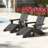 Chaise Adirondack moderne en poly avec repose-pieds (ensemble de 2)