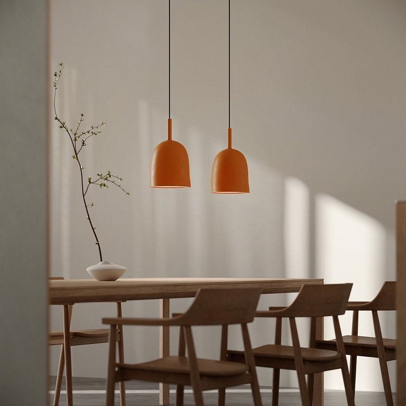 Vessel Pendant Light, Persimmon, 18.5'' H x 9'' W x 9'' D, Black