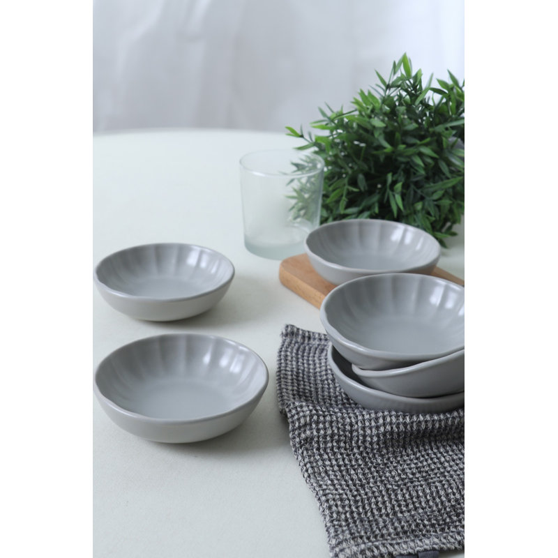 Latitude Run Aravinthan 100% CERAMIC STONEWARE Salad Bowl, Grey