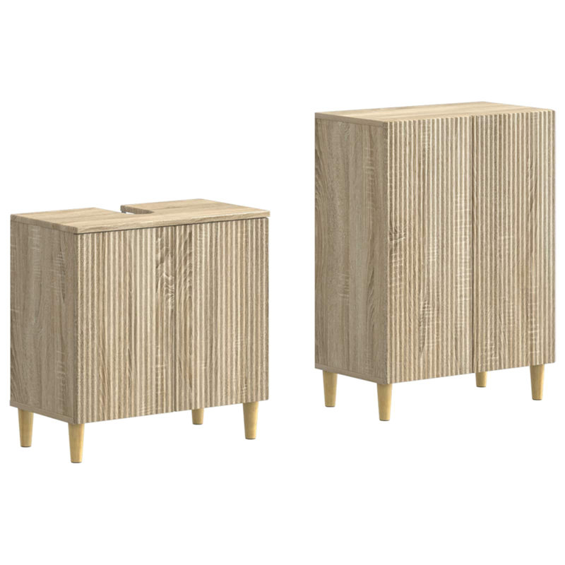 Bathroom Storage Furniture Set, Sonoma Oak