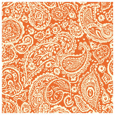 Édredon orange à motif cachemire