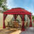 11 Ft. W x 11 Ft. D Pop Up Canopy Patio Gazebo with Mesh Wall-94240918
