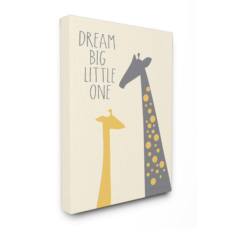 «Dream Big Little One», art sur toile, H 16 po x l 20 po, Toile tendue