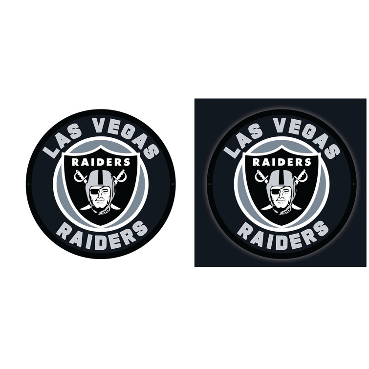 Las Vegas Raiders LED XL Round Wall Décor
