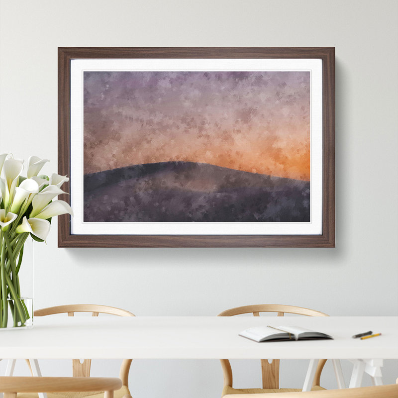 White Sand Desert - Picture Frame Painting, 36cm H x 48cm W x 2cm D, Walnut Framed