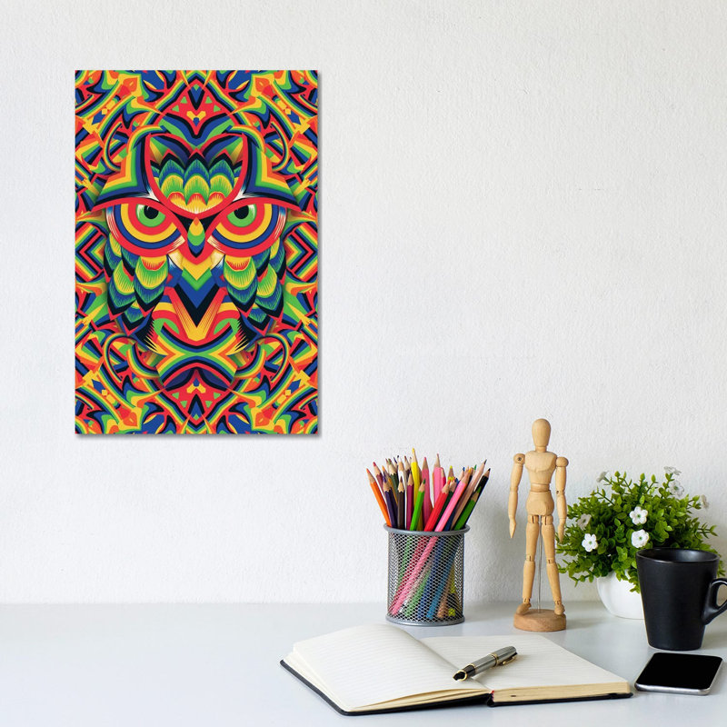 Owl 3 by Ali Gulec - Wrapped Canvas Print, 20.32 cm H x 30.48 cm W