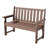 Heavy Duty All-Weather Poly Lumber Outdoor Bench for 2 – 800lb Capacity – Durable Garden and Patio Seating – Teak Finish – Yuzu Color-1346017584