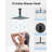 Digital Display Pressure‑Balanced Shower System, 12" Ceiling Mount Rainfall Shower Faucet with Handheld Spray-83197655