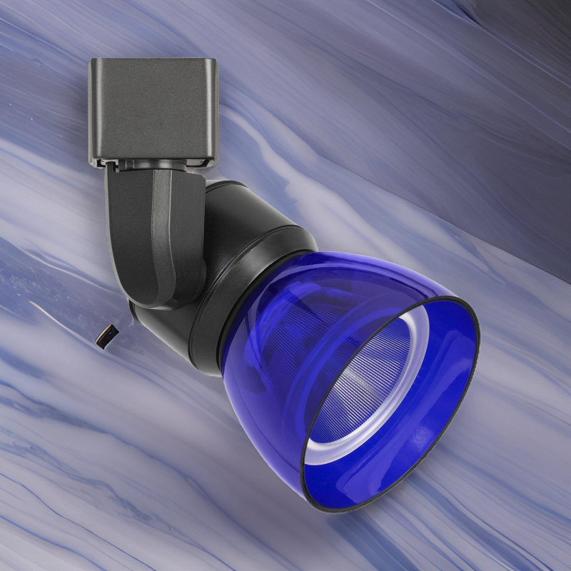 LED Track Head, 10W, Black, Clear Blue