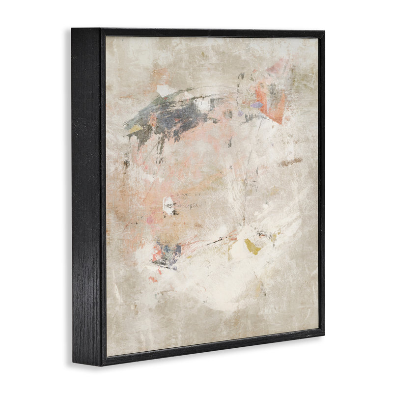  «Neutre pâle délavé», estampe numérique par Suzanne Nicoll, H 17 po x l 17 po, Giclée encadrée noir minuit