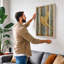 Golden Bird in Flight Mid-Century - Wrapped Canvas-67691921-67691934