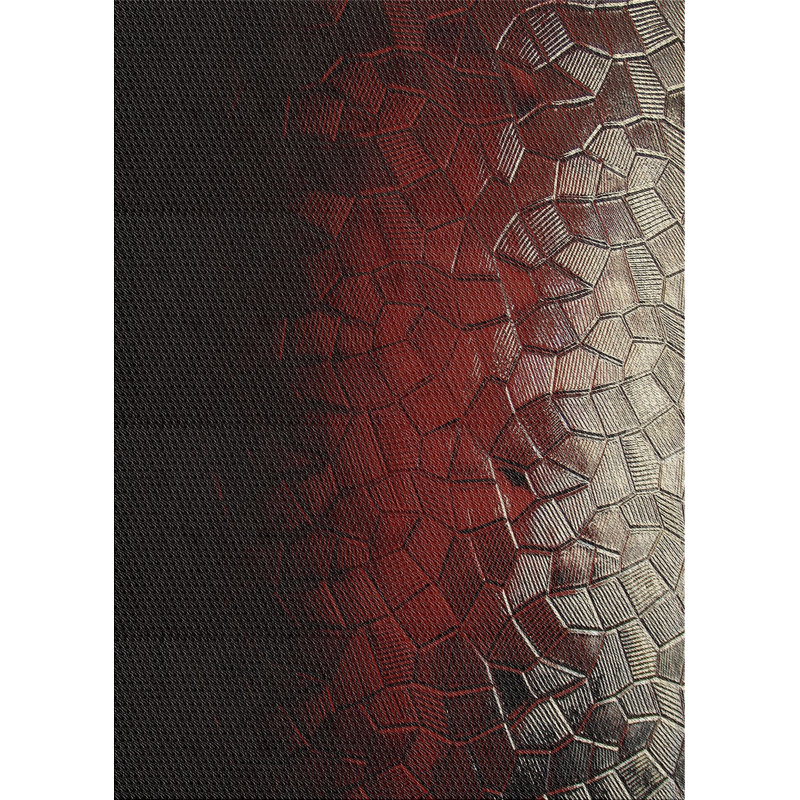 Tapis de zone rouge en laine touffeté à la main Doggett