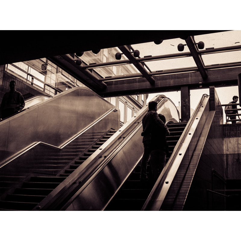 Up To The City Print by Alan Scherer, Black Framed Paper, 24" H x 30" W