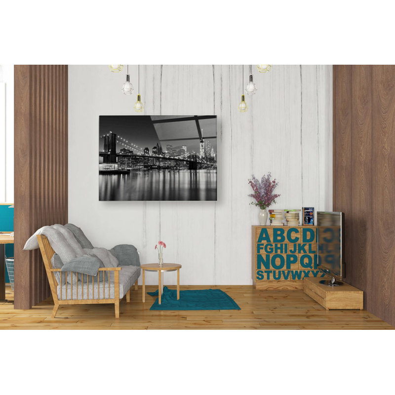 «Silver City Crop» par Katherine Gendreau, art mural en verre acrylique, H 24 po x l 36 po x P 0,2 po