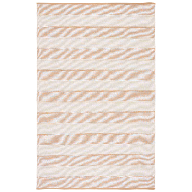 Striped Kilim Flat Weave Cotton Striped Rug, Rectangle 3' x 5'