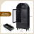 Wood Bookcase with Doors, Glass Tall Book Case, 71'' Tall Glass Display Storage Cabinet, Nature-1091781689