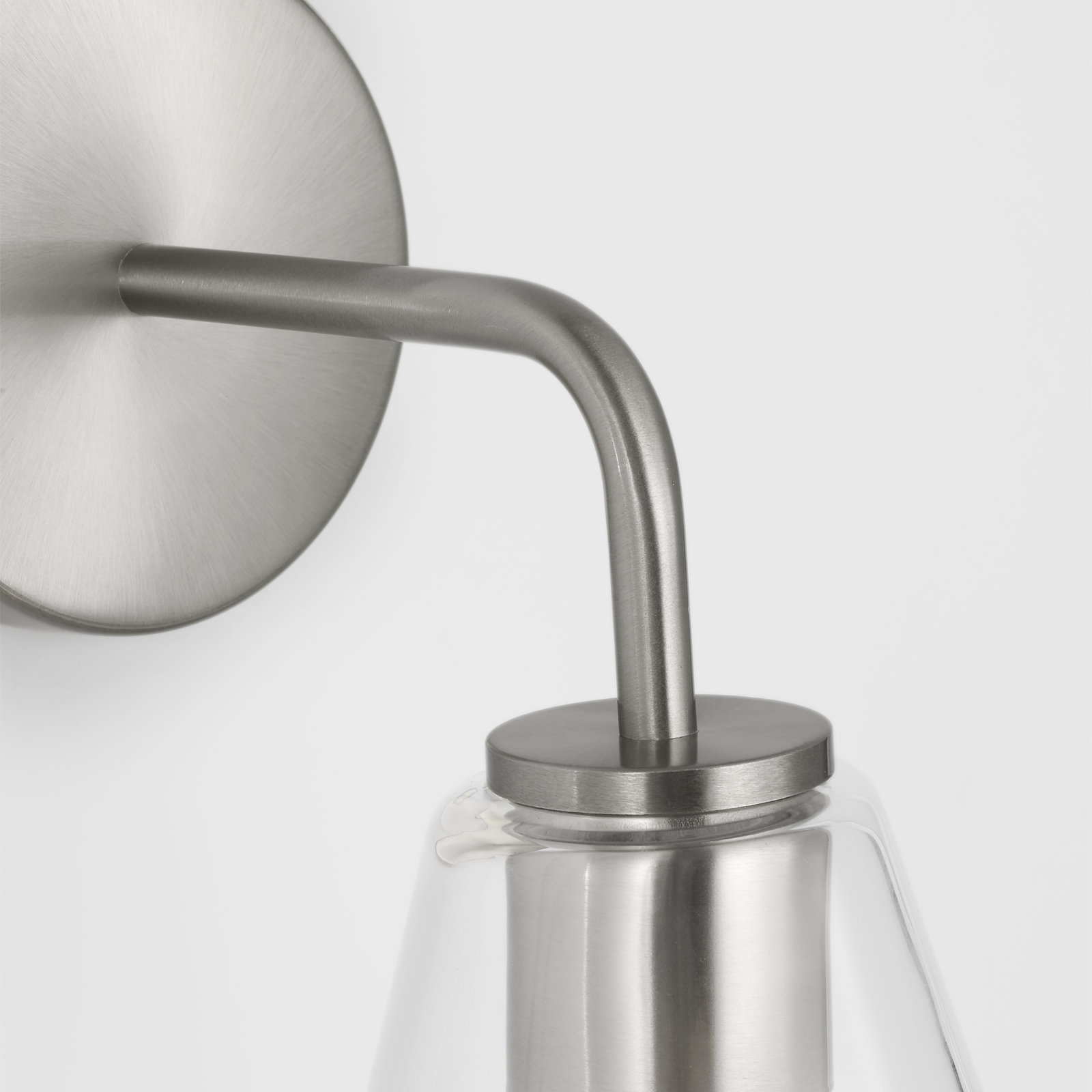 Senda One Light Vanity, 1, Clear, Brushed Nickel