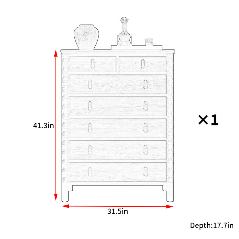 Commode d'appoint American Retro