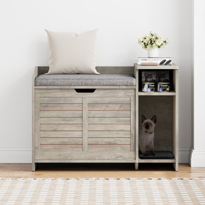 Litter Box Enclosure with Top Opening and Cushion