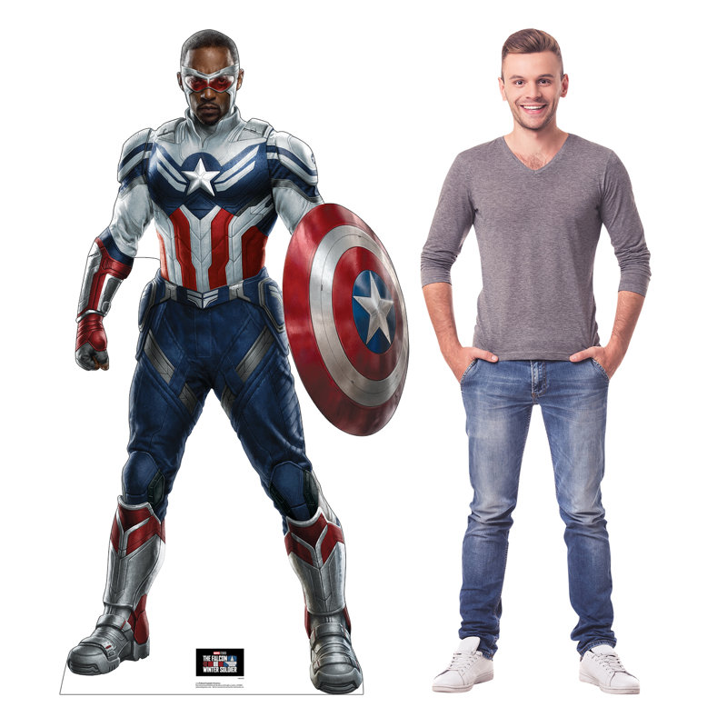 72 x 38 Inch Falcon Captain America Cardboard Cutout