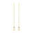 Aspen Creative 20509-12, 12" Cream With Yellow Line Glass Knob With Pull Chain In Copper, 2 Pack