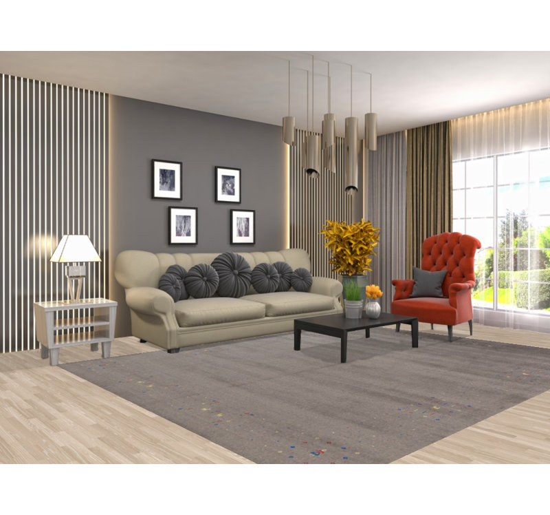 Tapis tribal gris Gabbeh